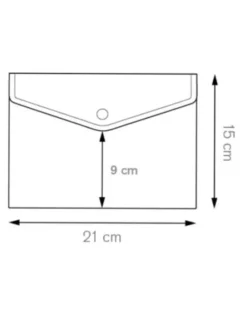 BUSTA PORTADOCUMENTI SCATCH PVC 21x15 cm con bottone chiusura