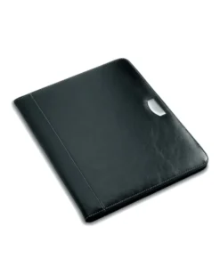 BUSWE BIG Portadocumenti A4 in PU Nero con Placca e Blocnotes