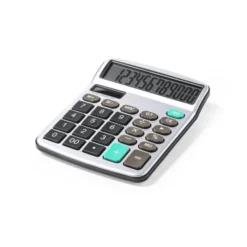 Calcolatrice Tueris 12 cifre alluminio, tasti soft, solare-LCD