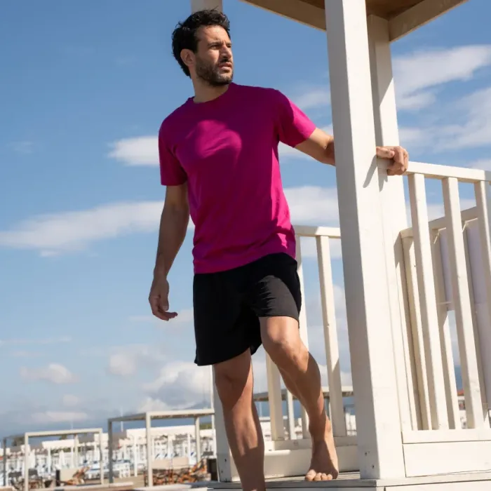 California Man T-shirt uomo cotone UPF50+, girocollo, vari colori