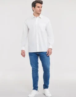 Camicia classica uomo cotone Popeline maniche lunghe