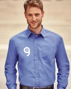 Camicia classica uomo cotone Popeline maniche lunghe