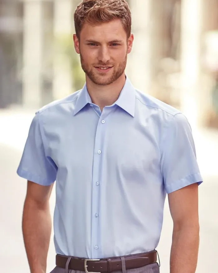Camicia Classic Fit non stiro manica corta 120g