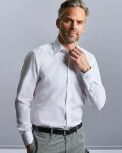 Camicia cotone non-stiro Tailored Fit manica lunga , bianca