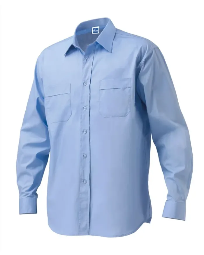 Camicia da lavoro King 100% cotone popeline, manica lunga