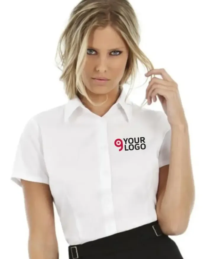 Camicia Donna Black Tie Slim, Popeline Stretch