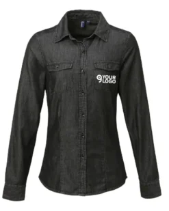 Camicia donna cotone 100% , classic fit, taschini frontali