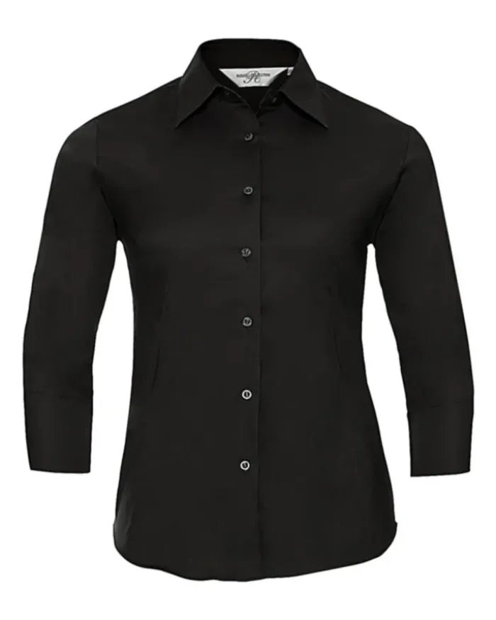 Camicia donna cotone elasticizzato 3/4 casual fit