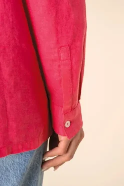 Camicia donna in lino oversize