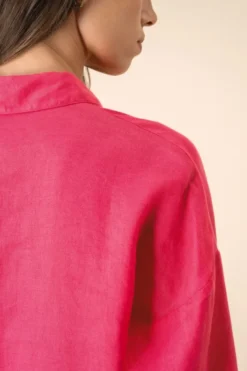 Camicia donna in lino oversize