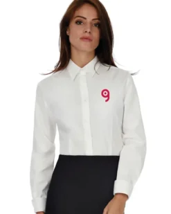 Camicia donna popeline Heritage Slim 100% cotone colletto morbido