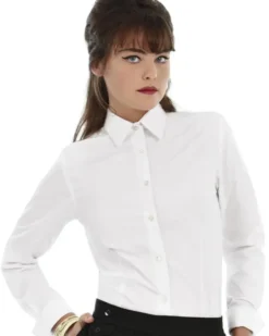 Camicia donna popeline Heritage Slim 100% cotone colletto morbido