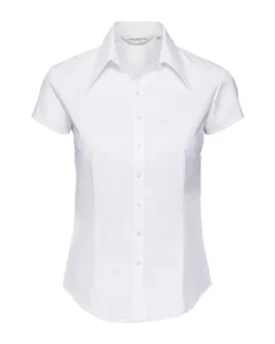 Camicia Donna Slim Tencel CotoneManica Corta Elegante