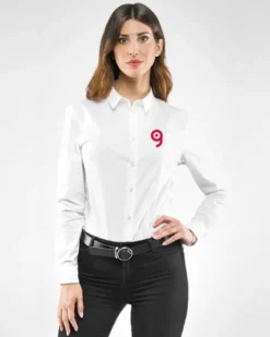 Camicia donna Welcome manica lunga, stile casual