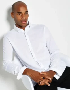 Camicia piqué Superwash 60º Tailored Fit