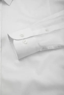 Camicia uomo Herringbone Sartoriale Bianca, cotone easy care