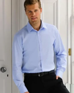 Camicia uomo Herringbone Sartoriale Bianca, cotone easy care