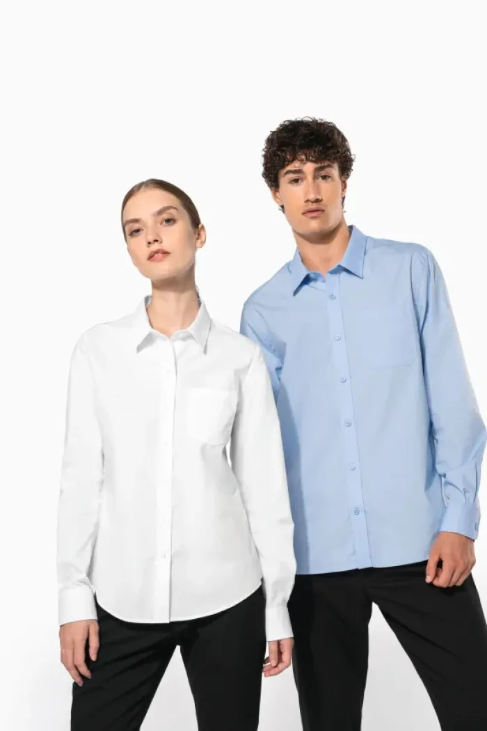 Camicia uomo in popeline manica lunga