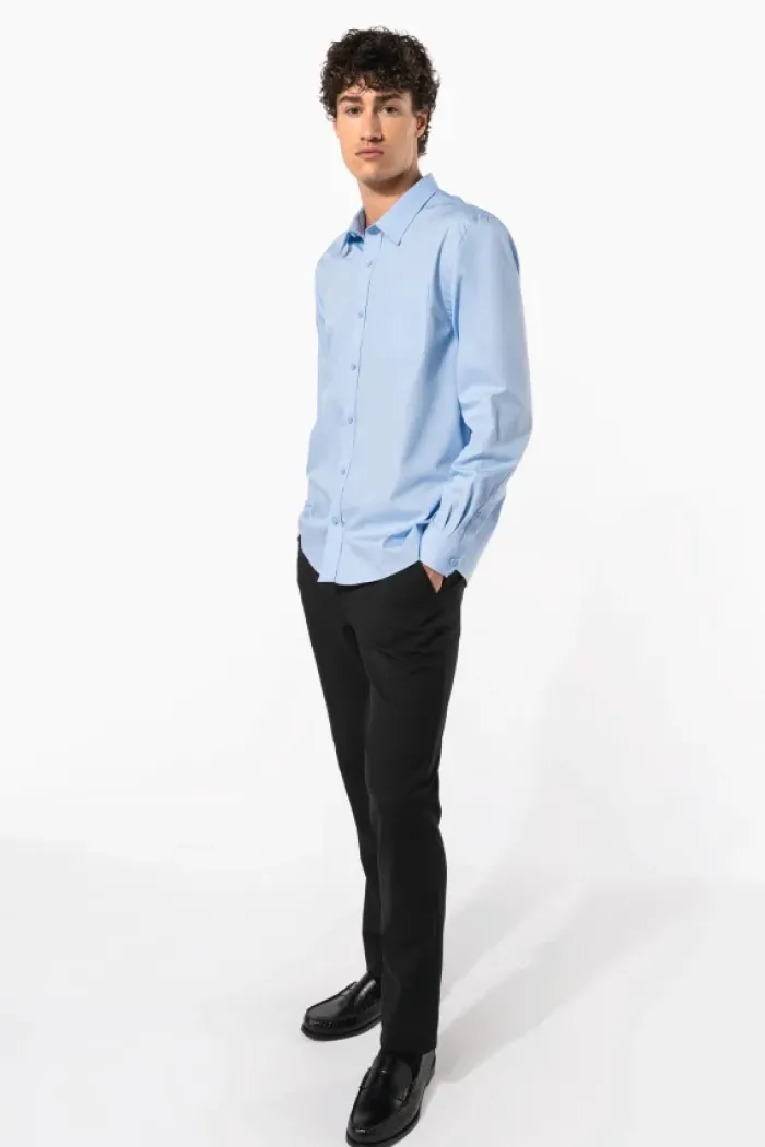Camicia uomo in popeline manica lunga