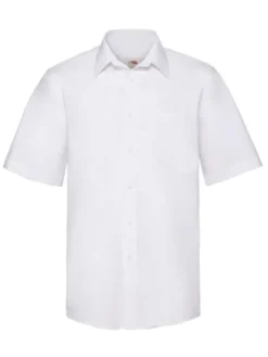 Camicia uomopopeline bianca maniche corte Classic Fit