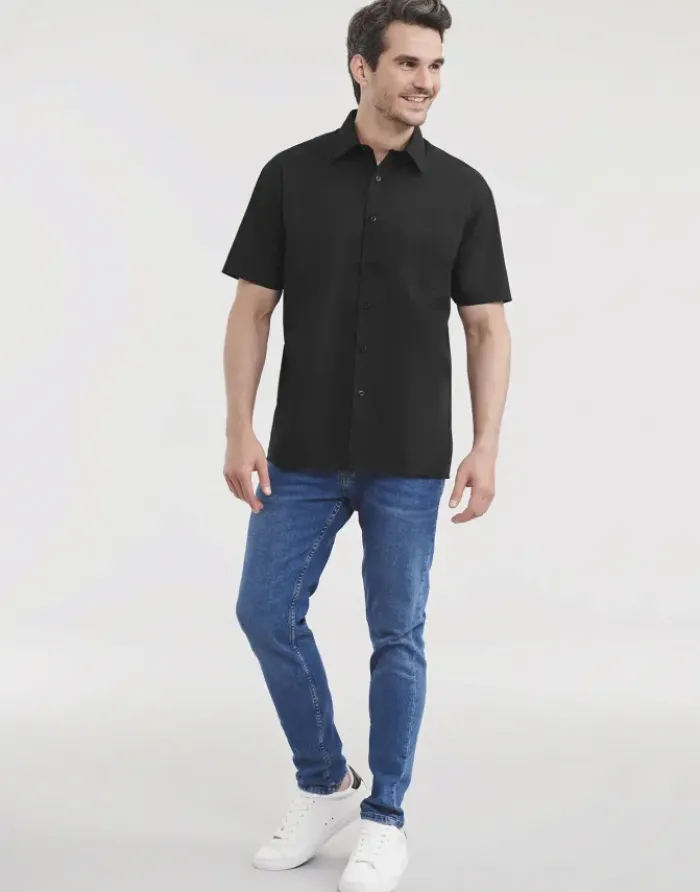 Camicia uomopopeline, maniche corte, classic fit