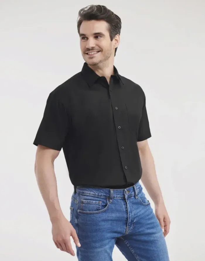 Camicia uomopopeline, maniche corte, classic fit