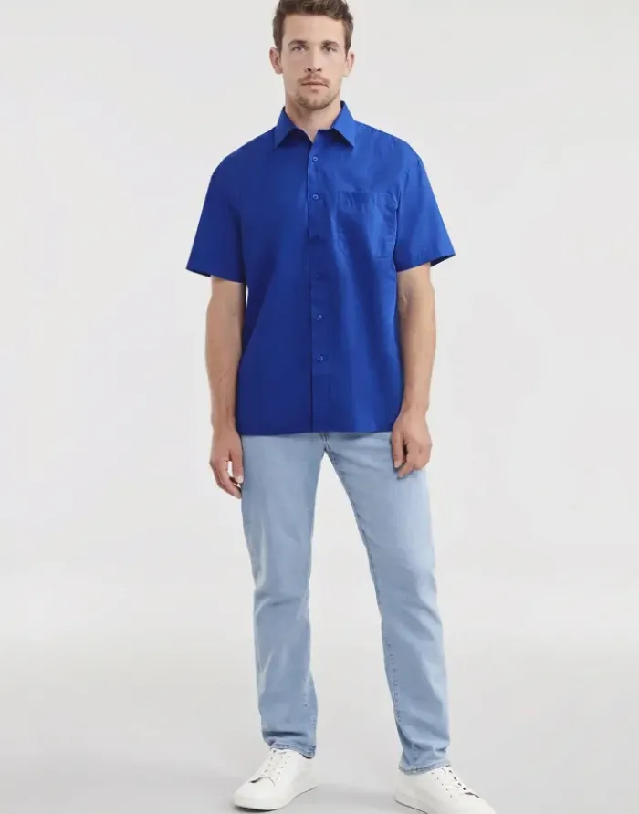 Camicia uomopopeline, maniche corte, classic fit