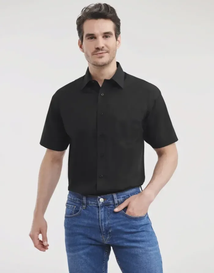 Camicia uomopopeline, maniche corte, classic fit