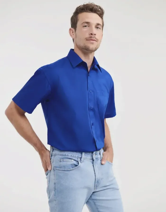 Camicia uomopopeline, maniche corte, classic fit