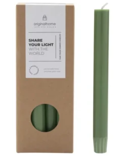 Candele Matcha Dinner Originalhome in cera naturale set 10 pezzi