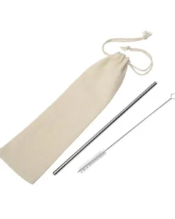 Cannuccia Acciaio Inox DRINK ELEGANT con Scovolino & Sacchetto