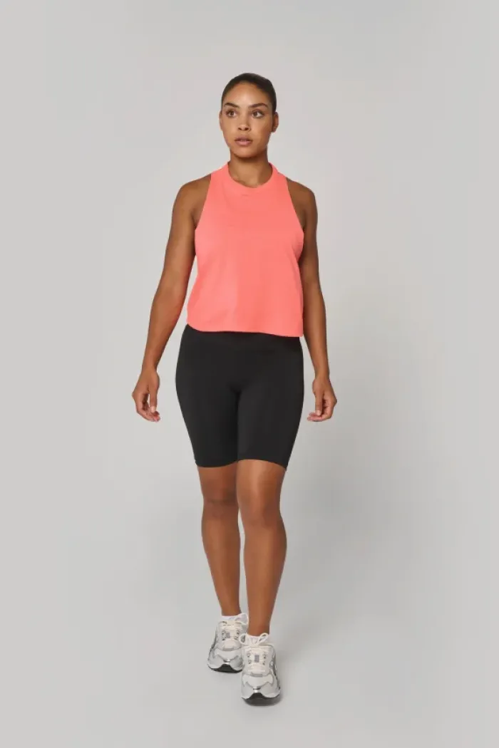 Canotta crop triblend donna