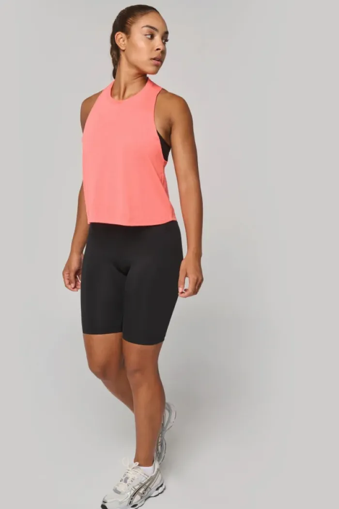 Canotta crop triblend donna