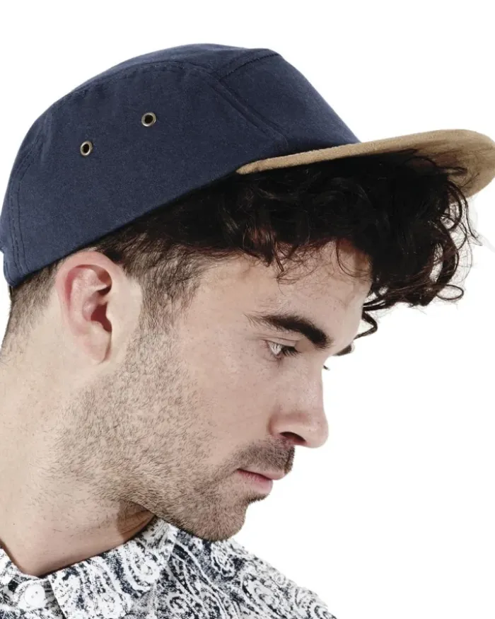 Cappellino Five Panel in cotone, visiera scamosciata, Urban Style