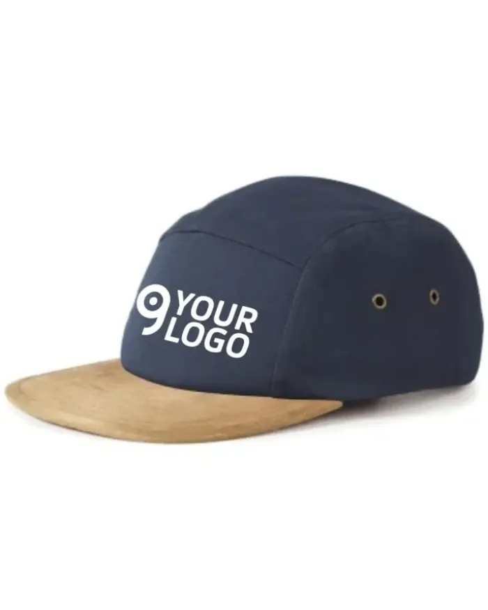 Cappellino Five Panel in cotone, visiera scamosciata, Urban Style