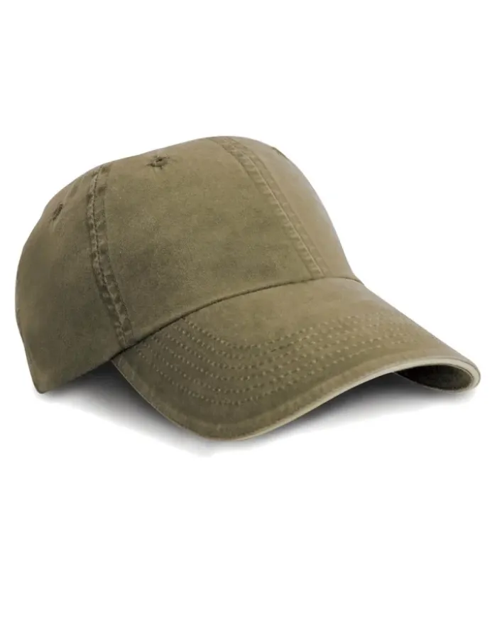 Cappellino in cotone twill 100g, prelavato, chiusura metallica
