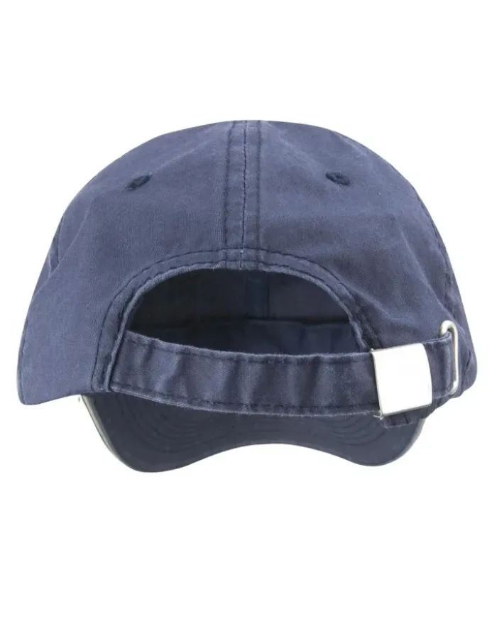 Cappellino in cotone twill 100g, prelavato, chiusura metallica