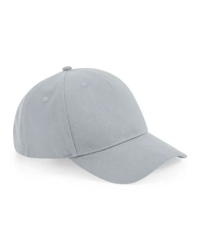 Cappellino organico slim 5 pannelli, cotone bio, visiera curva