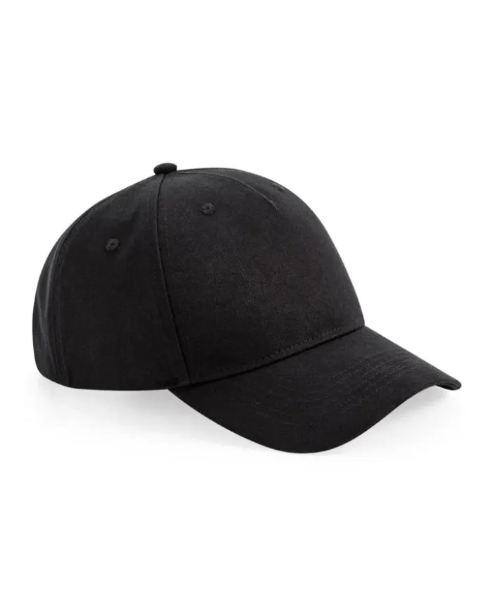 Cappellino organico slim 5 pannelli, cotone bio, visiera curva