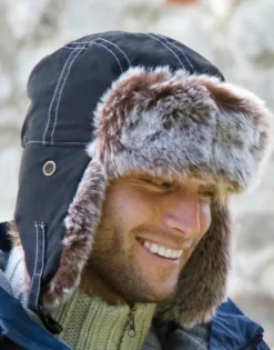 Cappello Sherpa impermeabile Classic in felpa beige