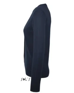 Cardigan donna Golden, cotone acrilico, 7 bottoni, vita sfiancata