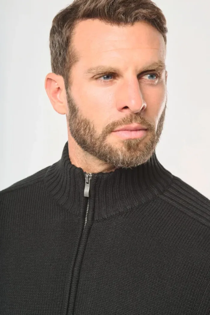 Cardigan foderato in pile uomo