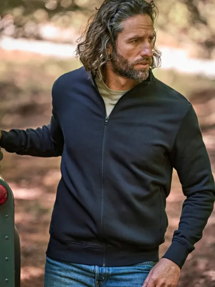 Cardigan zip intera Uomo felpato