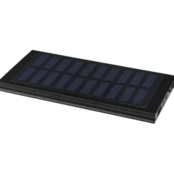 Caricabatterie solare Stellar 8000mAh LED, alluminio nero