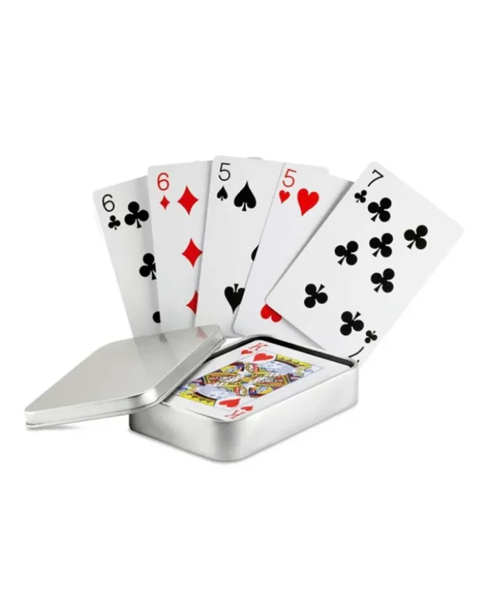 Carte da gioco francesi AMIGO in latta, compatte e resistenti
