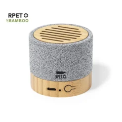 Cassa Blarak Bluetooth Bamboo-Plastica 126g Ø5.3x6.1cm – Nero