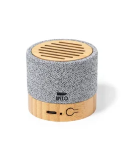 Cassa Blarak Bluetooth Bamboo-Plastica 126g Ø5.3x6.1cm – Nero