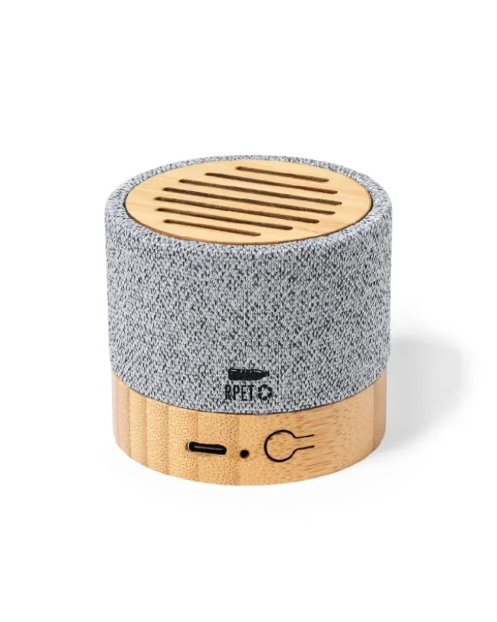 Cassa Blarak Bluetooth Bamboo-Plastica 126g Ø5.3x6.1cm – Nero
