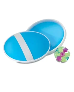CATCH&PLAY Set Gioco Spiaggia: Palla Ventose e 2 Racchette Colorate