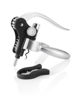 Cavatappi Executive Pulltex nero con leva doppia e finitura luxury